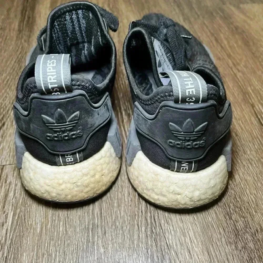 Mens Adidas NMD R1 Black Sneakers - 9